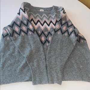 a new day Gray and Pink Chevron Sweater